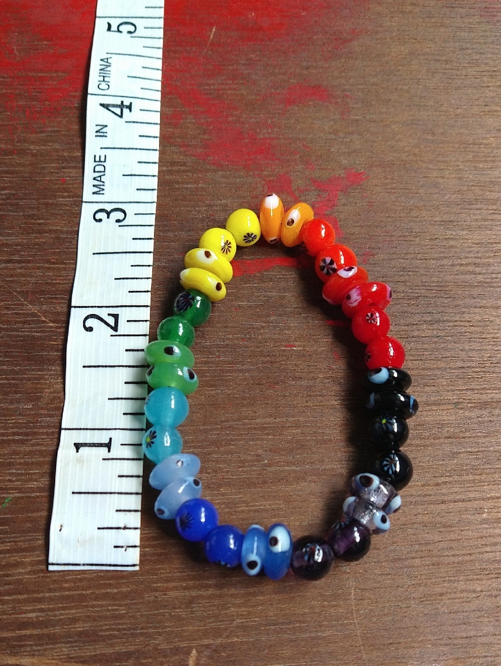 Handmade 🌈 Rainbow Evil Eye 🧿 Talisman Bracelet • Protection Charm - Picture 6 of 6